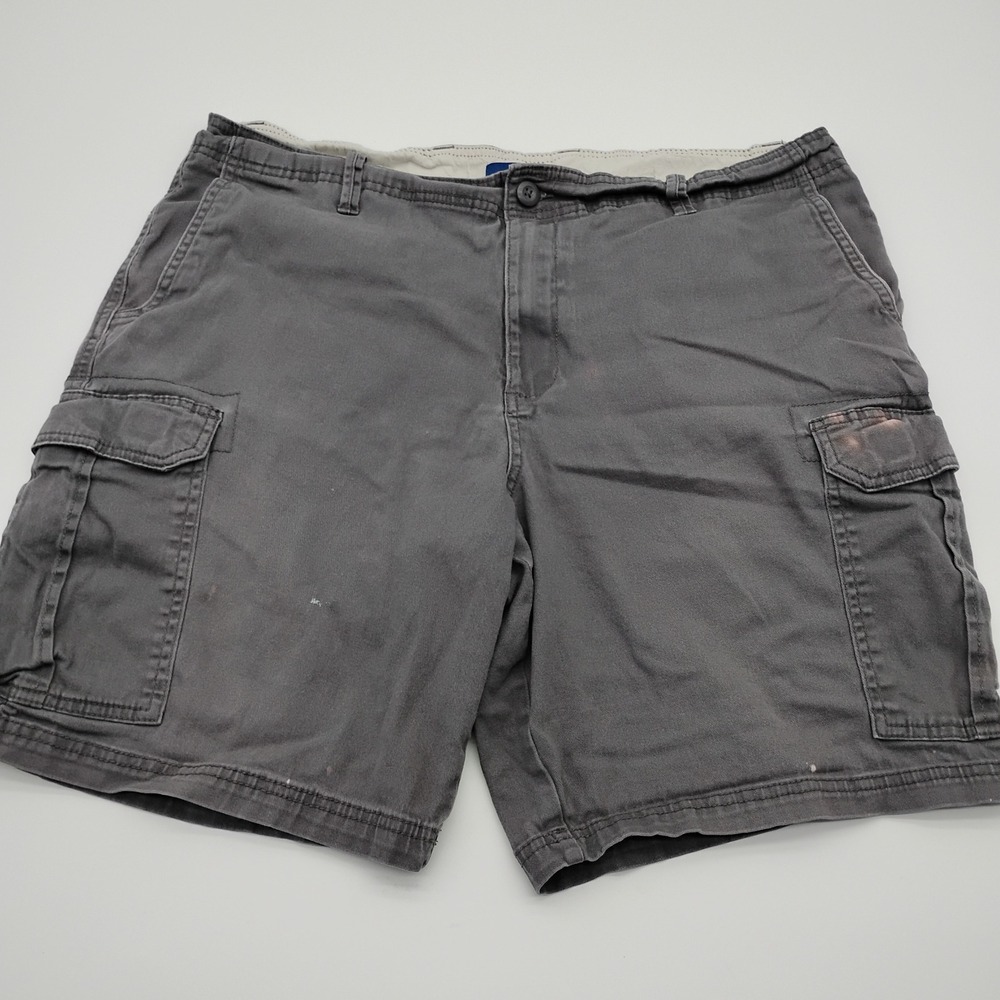 George Mens Cargo Shorts Gray Size 38 Cotton Stretch Casual Utility Outdoor